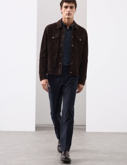 Regular Fit Cotton Rich Houndstooth Shirt