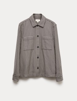 Pure Cotton Puppytooth Overshirt