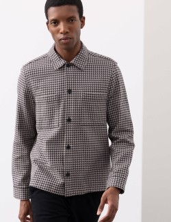 Pure Cotton Puppytooth Overshirt