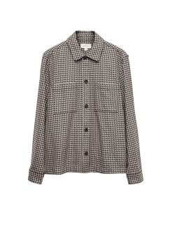 Pure Cotton Puppytooth Overshirt
