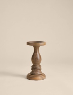 Wooden Tall Pillar Candle Holder