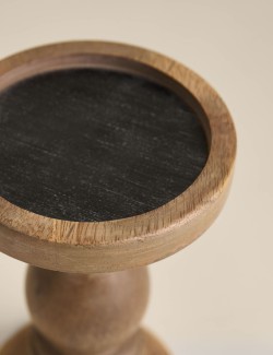 Wooden Tall Pillar Candle Holder
