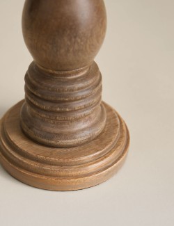Wooden Tall Pillar Candle Holder