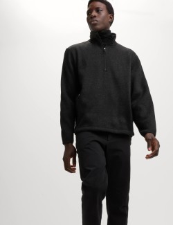 Lehká flísová mikina se zipem u krku