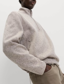 Lehká flísová mikina se zipem u krku