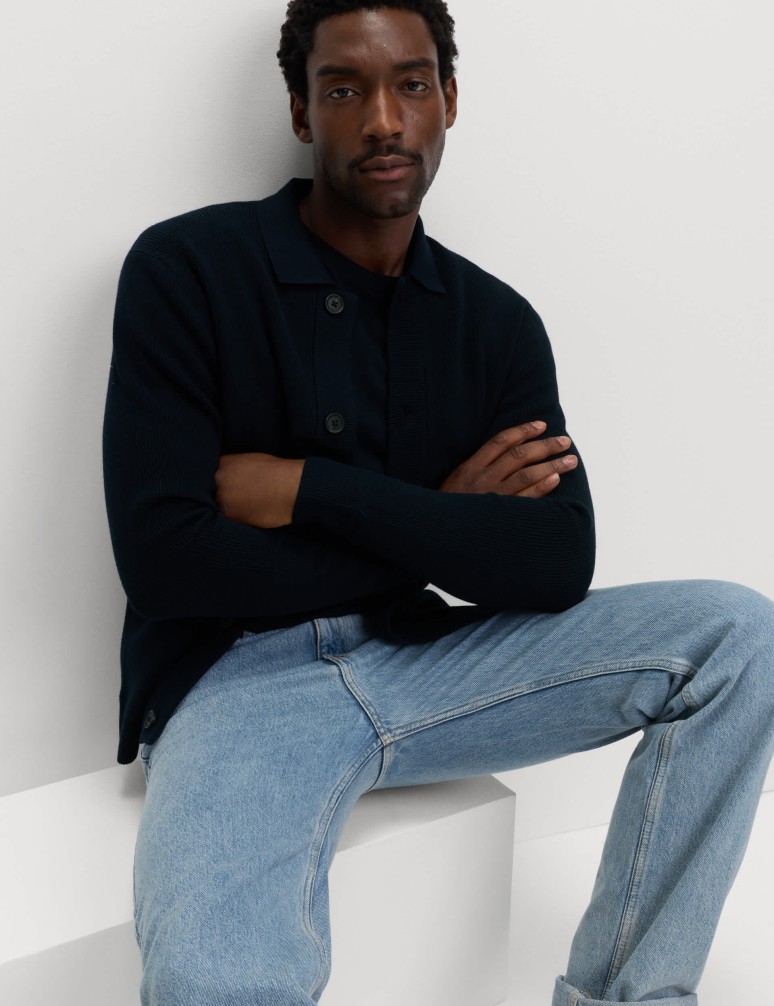 Cotton Blend Knitted Jacket