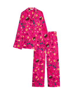 Satin Christmas Food Pyjama Set