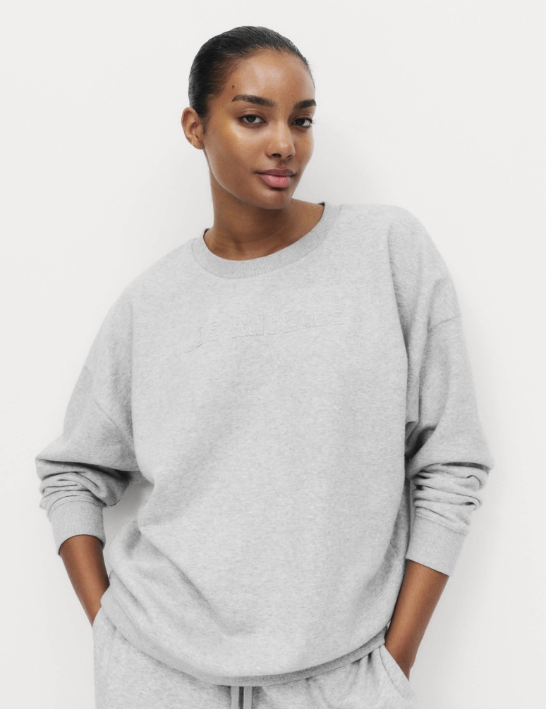 Cotton Rich Brushback Lounge Sweatshirt