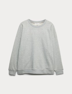 Cotton Rich Brushback Lounge Sweatshirt