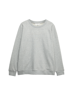 Cotton Rich Brushback Lounge Sweatshirt