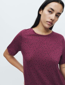 Cotton Modal Printed Long Nightdress