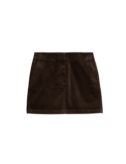 Mini sukně áčkového střihu s vysokým podílem bavlny