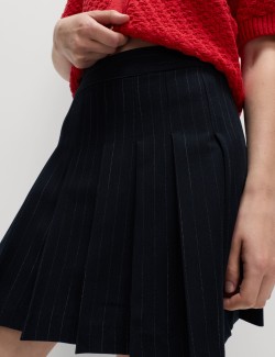 Plisovaná mini sukně s proužky