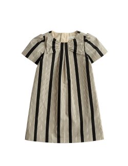 Pruhované šaty s motýlkem (2–10 let)
