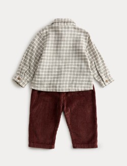 2pc Pure Cotton Checked Top & Bottom Outfit (0-6 Yrs)