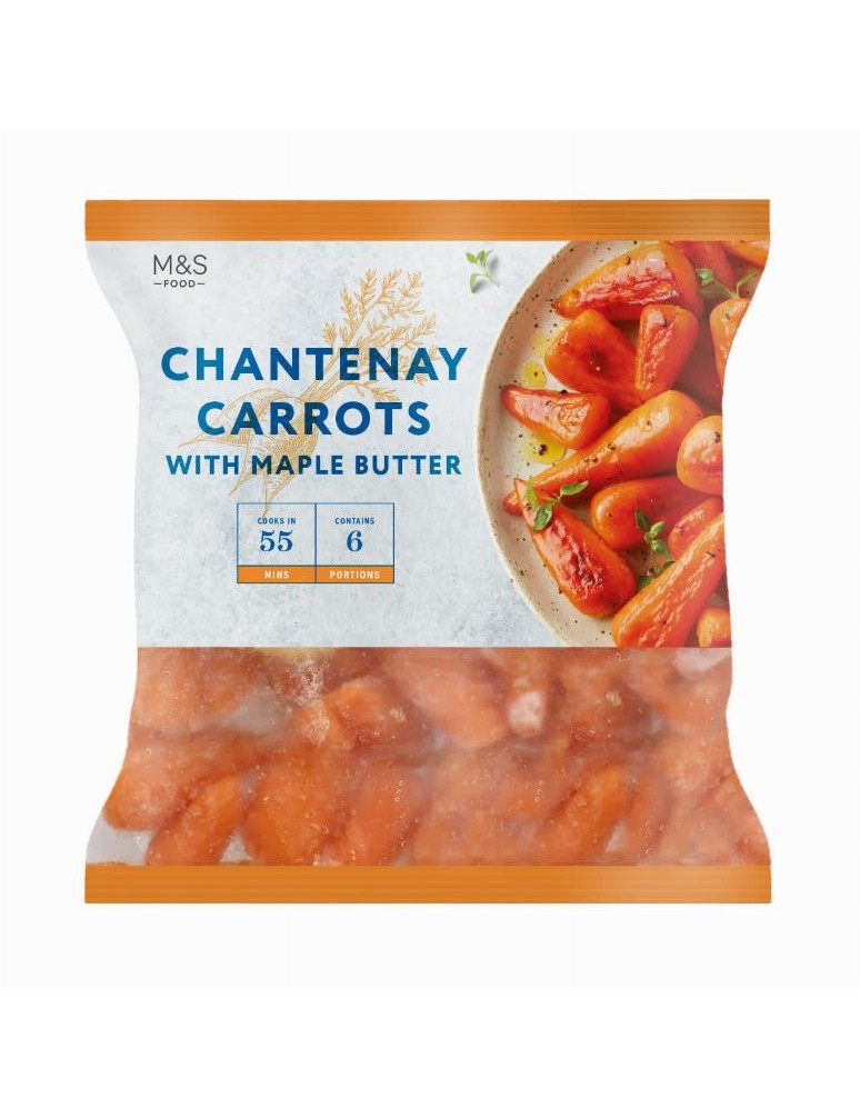 Mrkev odrůdy Chantenay s máslem s javorovým sirupem