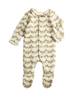Kombinéza na spaní s motivem perníku z čisté bavlny (0–12 měsíců)