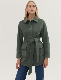 Belted Collared Shacket