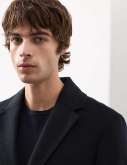 Kabát Revere ze směsi vlny s kašmírem