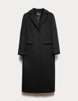 Dlouhý kabát na míru ze směsi vlny