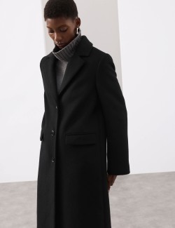 Dlouhý kabát na míru ze směsi vlny