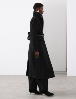 Dlouhý kabát na míru ze směsi vlny