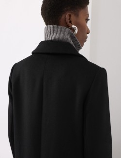 Dlouhý kabát na míru ze směsi vlny