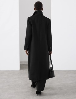 Dlouhý kabát na míru ze směsi vlny