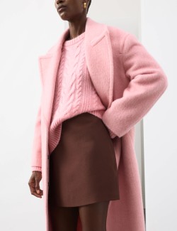 Mini sukně do A s obsahem vlny