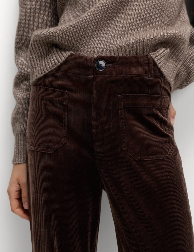 Cord Wide Leg Trousers