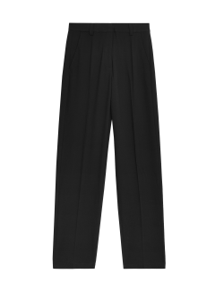 Tkané kalhoty s rovnými nohavicemi, se strečem