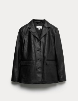 Cracked Single Breasted Blazer Coat
