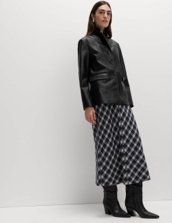 Cracked Single Breasted Blazer Coat