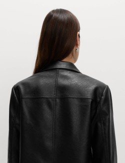 Cracked Single Breasted Blazer Coat