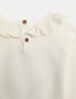 2dílné pletené outfit s květinovým vzorem a srdíčky (0-12 měsíců)