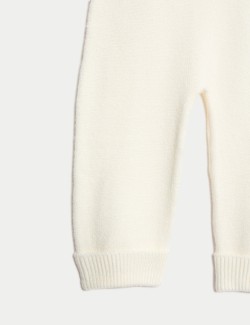 2dílné pletené outfit s květinovým vzorem a srdíčky (0-12 měsíců)