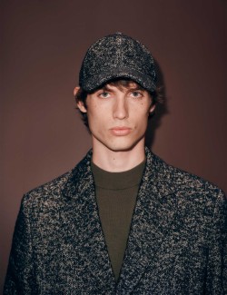 Baseballová čepice s motivem rybí kosti s vysokým obsahem vlny