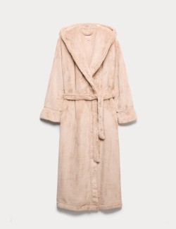 Fleece Hooded Dressing Gown