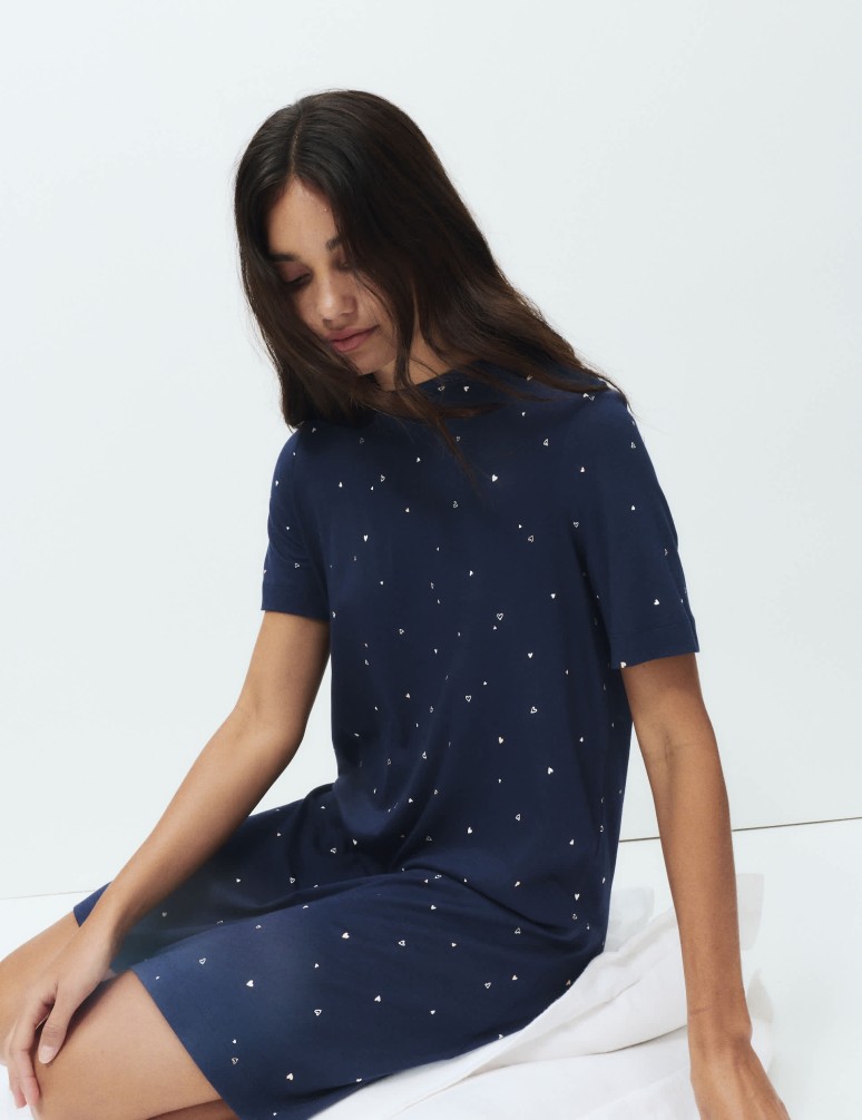 Cotton Modal Printed Minishirt