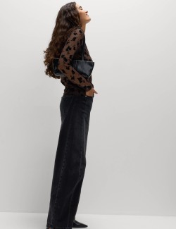 Přiléhavý top z česané síťoviny