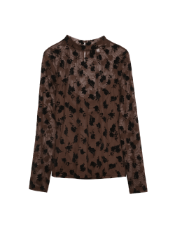 Přiléhavý top z česané síťoviny