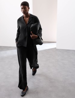 Propínací halenka s límečkem z čistého hedvábí