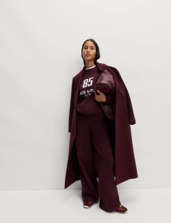 Široké teplákové kalhoty s vysokým obsahem bavlny a stahovací šňůrkou