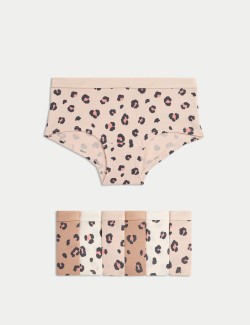 Šortkové kalhotky se zvířecím potiskem a vysokým podílem bavlny (5–16 let), 7 ks