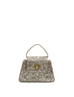 Dětská třpytivá metalická taška s horní rukojetí