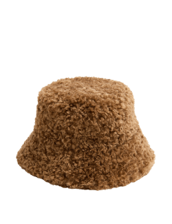 Texturovaný klobouk typu „bucket“ z umělé kožešiny