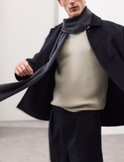 Bunda s kožešinou ze směsi vlny