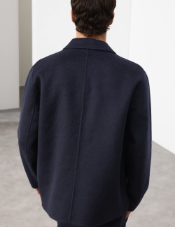 Bunda s kožešinou ze směsi vlny