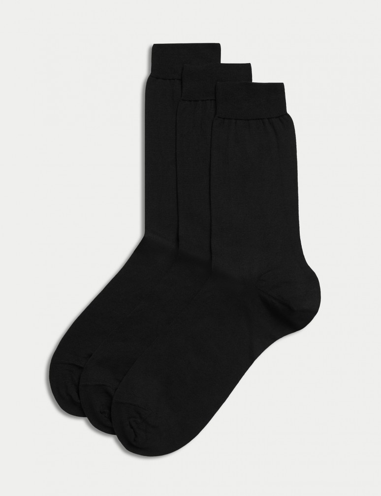 Luxusní bavlněné ponožky, 3 páry