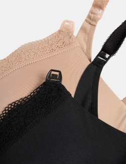 2pk Jasmine Lace Trim Maternity Nursing Bra B-G
